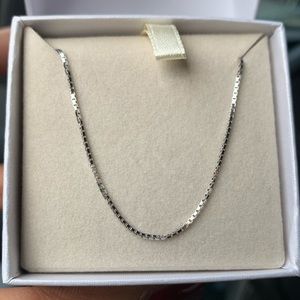 Sterling silver 1mm box chain necklace